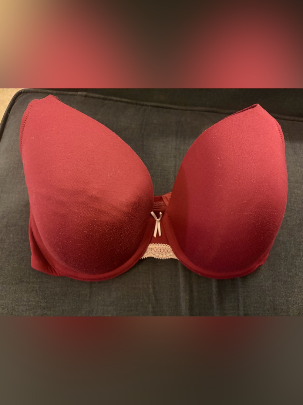 Cacique Burgundy Lightly Lined Full Coverage Bra